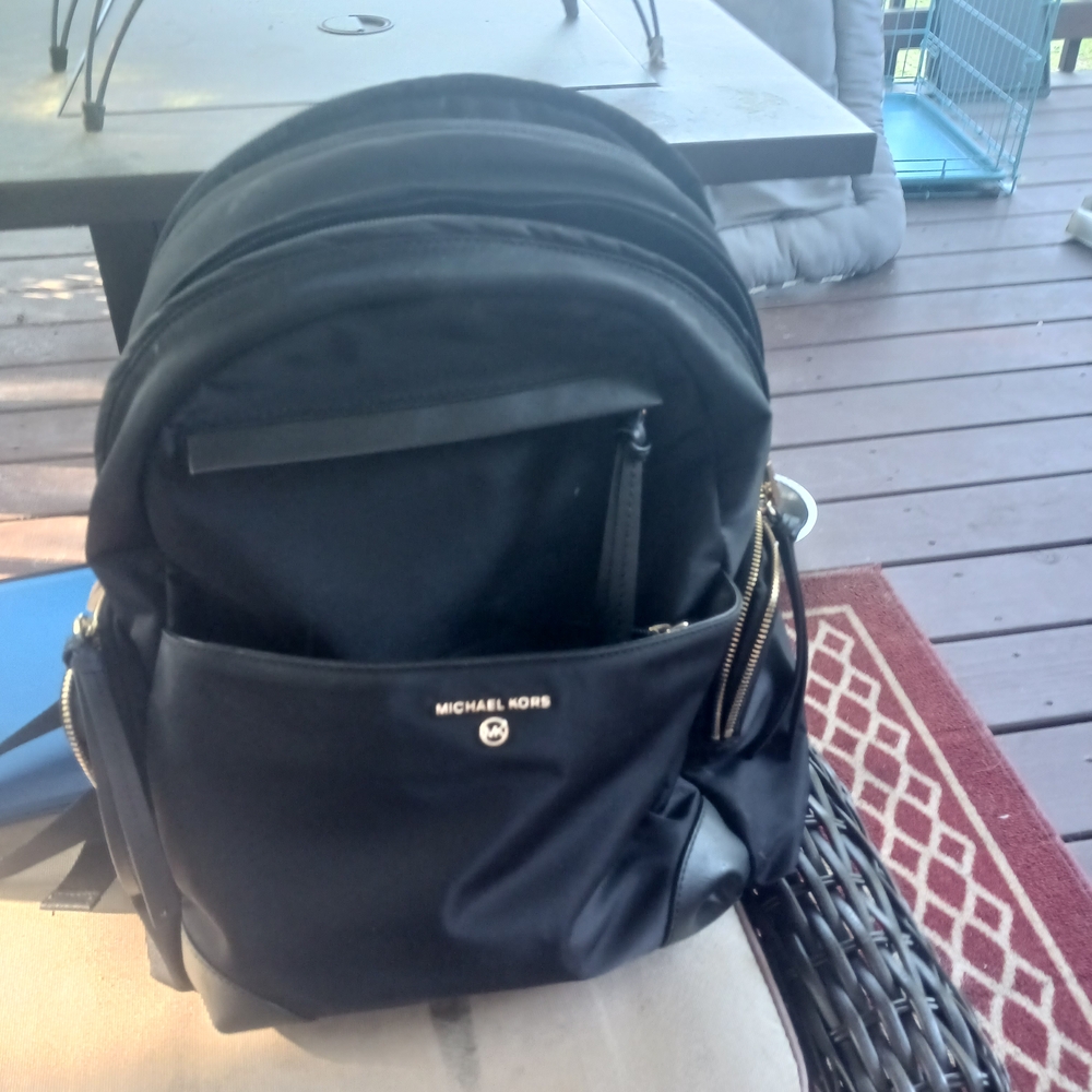 Michael Kors Black Backpack Sleek Durable Design